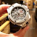 Perfect Replica Hublot Big Bang  Stainless Steel Skeleton Watch 45mm